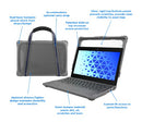 MAXCases Case Dell 3100 3110 3120 11.6" Cover Gray, Transparent
