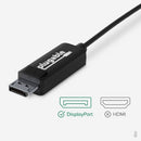 Plugable Technologies USBC-DP video cable adapter 70.9" (1.8 m) USB Type-C DisplayPort Black