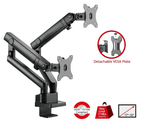 Siig CE-MT2U12-S1 monitor mount / stand 32" Black Desk