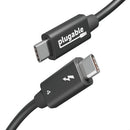 Plugable Technologies TBT4-240W-1M Thunderbolt cable 39.4" (1 m) 40 Gbit/s Black