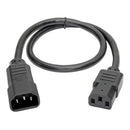 Tripp Lite P004-002 power cable Black 24" (0.61 m) C14 coupler C13 coupler