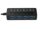 Sabrent HB-UM43 interface hub 5000 Mbit/s Black