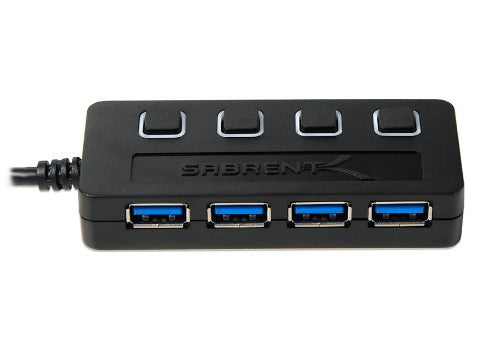 Sabrent HB-UM43 interface hub 5000 Mbit/s Black