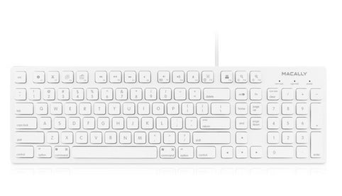 Macally MKEYE keyboard USB English White