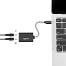 Rocstor Y10A332-B1 interface hub USB Type-C Black