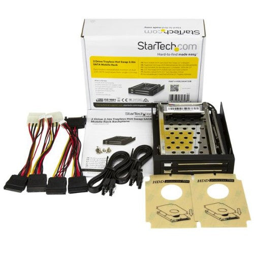 StarTech.com HSB220SAT25B drive bay panel 3.5" Bezel panel Black