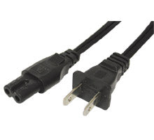 C2G Non-polarized Power Cord, Black 6ft 72" (1.83 m)
