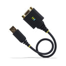 StarTech.com 1P1FFCN-USB-SERIAL serial cable Black 11.8" (0.3 m) USB Type-A DB-9