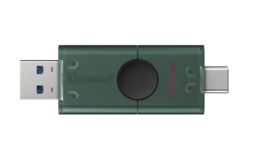 Kingston Technology DataTraveler DuoG2 USB flash drive 256 GB USB Type-A / USB Type-C 3.2 Gen 1 (3.1 Gen 1) Black, Green