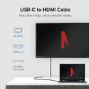 Plugable Technologies USBC-HDMI-CABLE video cable adapter 70.9" (1.8 m) USB Type-C HDMI Type A (Standard) Black