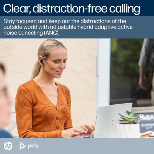 Poly Voyager Free 60 UC Carbon Black Earbuds +BT700 USB-A Adapter +Basic Charge Case