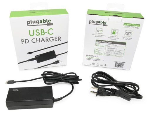 Plugable Technologies USBC-PS-60W power adapter/inverter Black