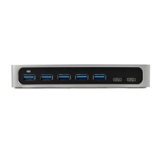 StarTech.com HB30C5A2CSC interface hub USB 3.2 Gen 1 (3.1 Gen 1) Type-B 5000 Mbit/s Black, Silver