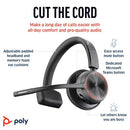 Poly Voyager 4310 UC Monaural Headset +BT700 USB-A Adapter +Charging Stand