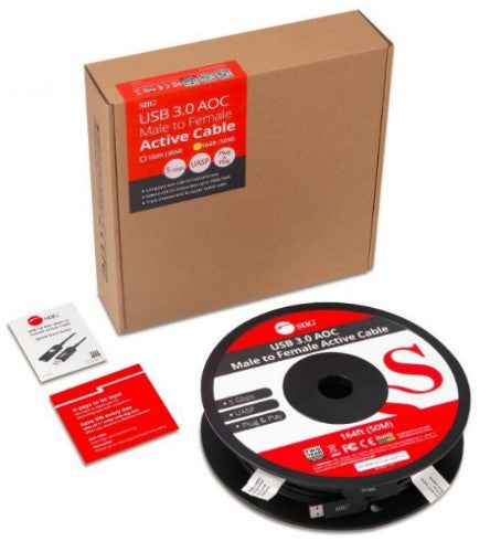 Siig CB-US0V11-S1 USB cable USB 3.2 Gen 1 (3.1 Gen 1) 1968.5" (50 m) USB A Black