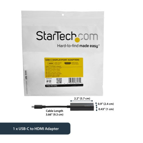 StarTech.com CDP2HD USB graphics adapter 3840 x 2160 pixels Black