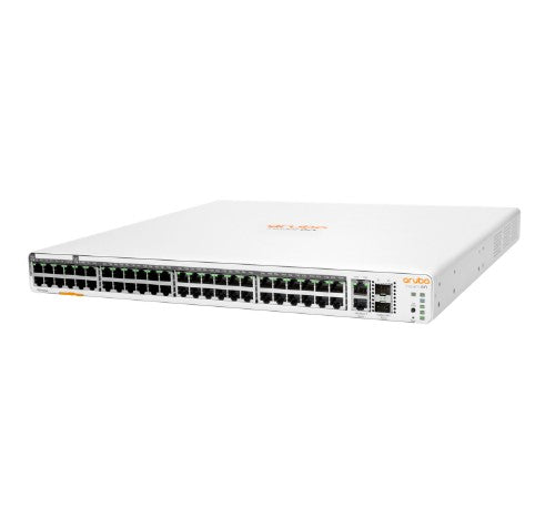 HPE Aruba Networking Instant On 1960 48G 40p Class4 8p Class6 PoE 2XGT 2SFP+ 600W Managed L2+ Gigabit Ethernet (10/100/1000) Power over Ethernet (PoE) 1U White