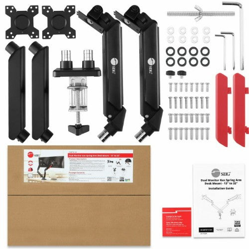 Siig CE-MT3Y11-S1 monitor mount / stand 32" Black, Red Desk