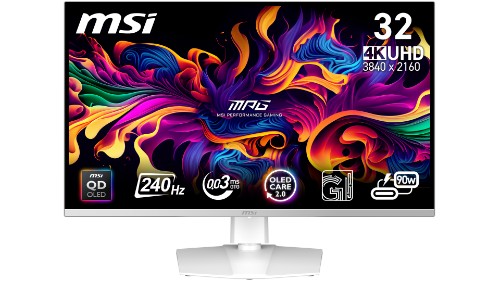 MSI MPG 321URXW QD-OLED computer monitor 31.5" 3840 x 2160 pixels 4K Ultra HD White