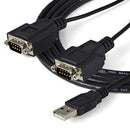StarTech.com ICUSB2322F serial cable Black 82.7" (2.1 m) USB 2.0 A 2 x DB-9