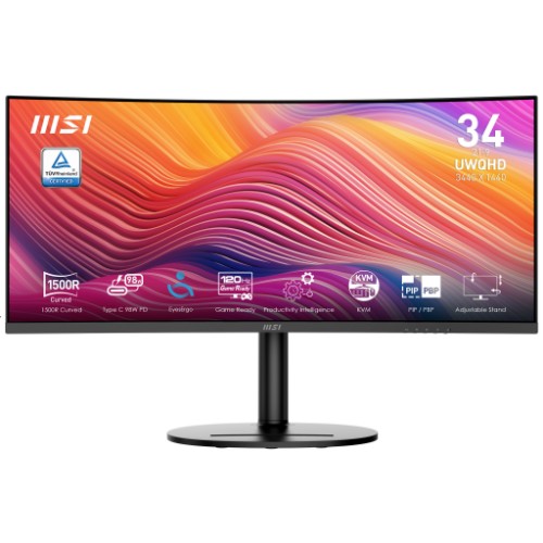 MSI Modern MD342CQP computer monitor 34" 3440 x 1440 pixels UltraWide Quad HD LCD Black