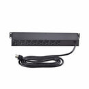 StarTech.com 8NS8-RACK-MOUNT-PDU power distribution unit (PDU) 8 AC outlet(s) 1U Black