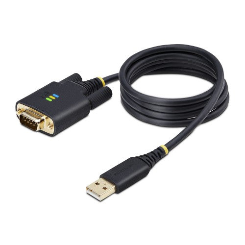 StarTech.com 1P3FFCB-USB-SERIAL serial cable Black 39.4" (1 m) USB Type-A RS-232
