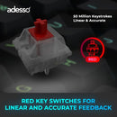 Adesso EasyTouch 1300 keyboard Home/Office USB + RF Wireless + Bluetooth QWERTY US English Black, Gray