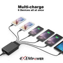 4XEM 4XPOWER6USB mobile device charger Black Indoor