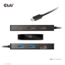 CLUB3D CSV-1598 laptop dock/port replicator USB 3.2 Gen 2 (3.1 Gen 2) Type-C Black