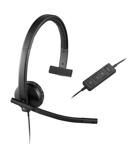 Logitech 981-000570 headphones/headset Wired Head-band Office/Call center Black