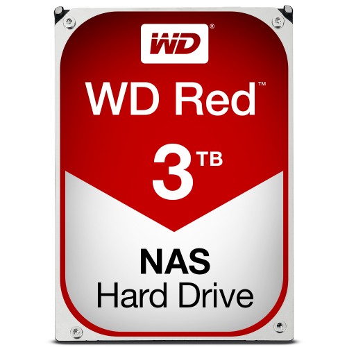 Western Digital Red internal hard drive 3 TB 5400 RPM 64 MB 3.5" Serial ATA III