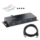 StarTech.com 5G4AINDNP-USB-A-HUB interface hub USB 3.2 Gen 1 (3.1 Gen 1) Type-B 5000 Mbit/s Black