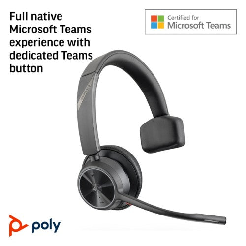 Poly Voyager 4310-M Microsoft Teams Certified USB-A Headset +BT700 dongle TAA