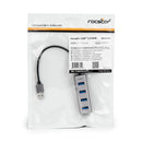 Rocstor Y10A270-A1 interface hub USB 3.2 Gen 1 (3.1 Gen 1) Type-A Aluminum, Gray