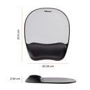 Fellowes 9175801 mouse pad Black, Silver