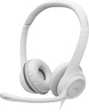 Logitech 981-001285 headphones/headset Wired Head-band Office/Call center USB Type-A White