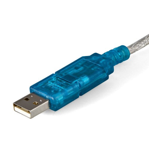 StarTech.com ICUSB232SM3 cable gender changer DB-9 USB 2.0 A Blue, Transparent