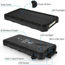4XEM 4XSOLARPWR30BK power bank Lithium-Ion (Li-Ion) 30000 mAh Wireless charging Black