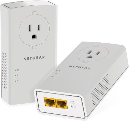 NETGEAR Powerline 2000 + Extra Outlet 2000 Mbit/s Ethernet LAN White 1 pc(s)