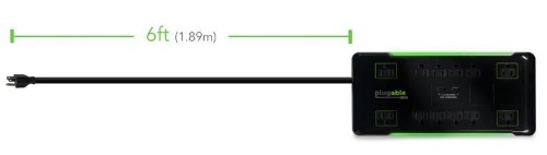 Plugable Technologies PS12-USB2B surge protector Black 12 AC outlet(s) 120 V 74.4" (1.89 m)