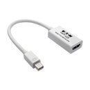 Tripp Lite P137-06N-HD-UHD video cable adapter 6" (0.152 m) Mini DisplayPort HDMI White