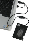 Apricorn Aegis Padlock Fortress 500GB external hard drive 5400 RPM USB Type-A 3.2 Gen 1 (3.1 Gen 1) Black