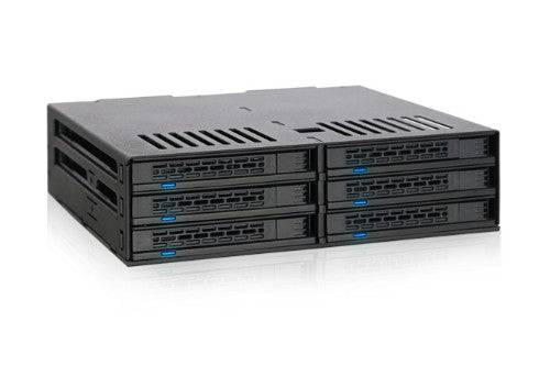 Icy Dock MB326SP-B disk array 0 TB Rack (1U) Black