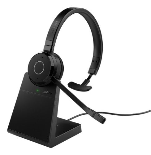 Jabra Evolve 65 TE Headset Wireless Head-band Office/Call center Bluetooth Charging stand Black