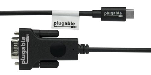 Plugable Technologies USBC-VGA-CABLE video cable adapter 70.9" (1.8 m) USB Type-C VGA (D-Sub) Black