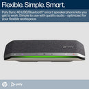 HP Poly Sync 40+ Microsoft Teams Certified USB-A USB-C Speakerphone +BT700 USB-A Adapter
