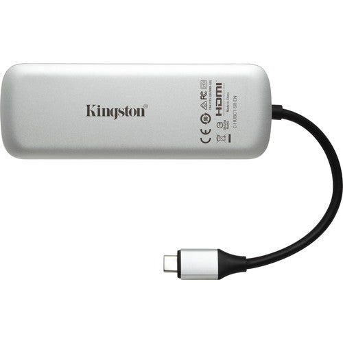 Kingston Nucleum USB C Hub, 7-In-1 Type-C-Adapter Hub Connect USB 3.0, 4K HDMI, SD and MicroSD-Card, USB Type-C Charging for MacBook, Chromebook, and Other USB Type-C devices