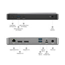 ALOGIC DUPRDX2-100 laptop dock/port replicator Wired USB 3.2 Gen 1 (3.1 Gen 1) Type-C Black, Gray