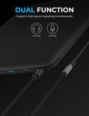 Sabrent CB-UC35 audio cable 3.5mm USB Type-A Black